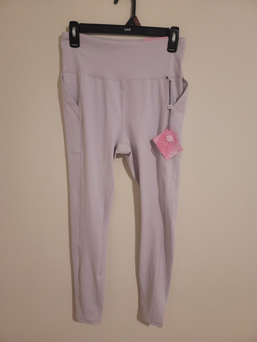 Kensie Sz M Ankle Leggings Women Purple Lilac High Rise Yoga Athleisure Pockets